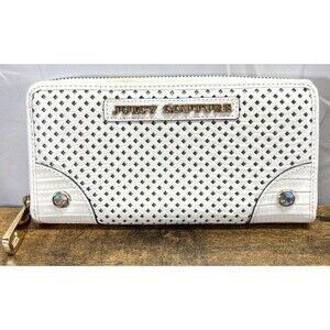 Juicy Couture Wallet Zip Around Cream Color